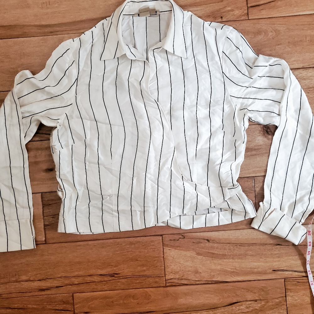 Patrick Christopher Silk 1 Buttons Up Wrap Shirt … - image 1